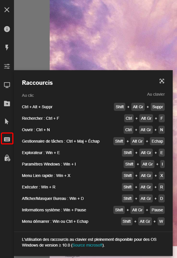 Raccourcis-clavier-EasyRemote